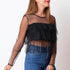 Blusa Tul Plumeti - Negro