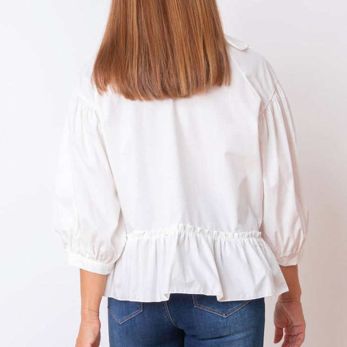 Blusa Gola Renda - Branca