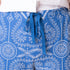 Calça de tecido bordado contrastante - Azul Cobalto