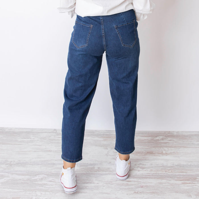 Calça Jeans Mom Fit - Azul