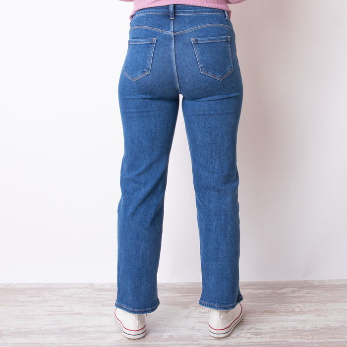 Calça Jeans Reta - Azul