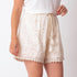 Shorts de tecido perfurado - branco