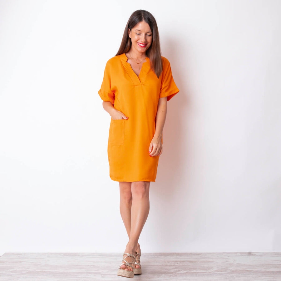 Vestido Lisat - Laranja