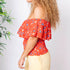 Blusa Treco Flores - Rojo