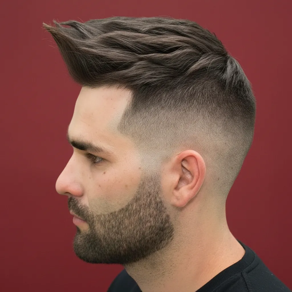 Corte Americano com Degradê Alto e Topo Texturizado