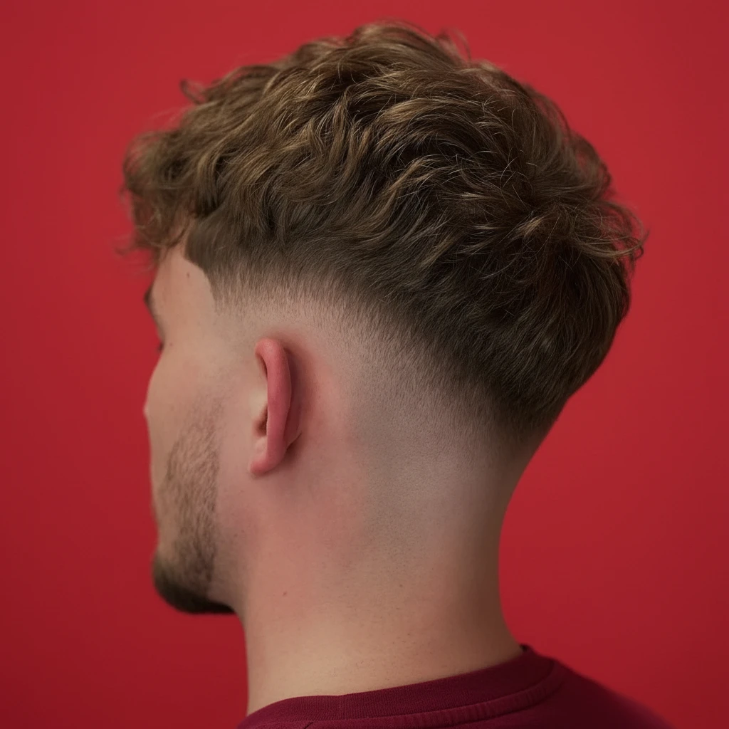 Corte Americano com Degradê Alto em Cabelo Cacheado