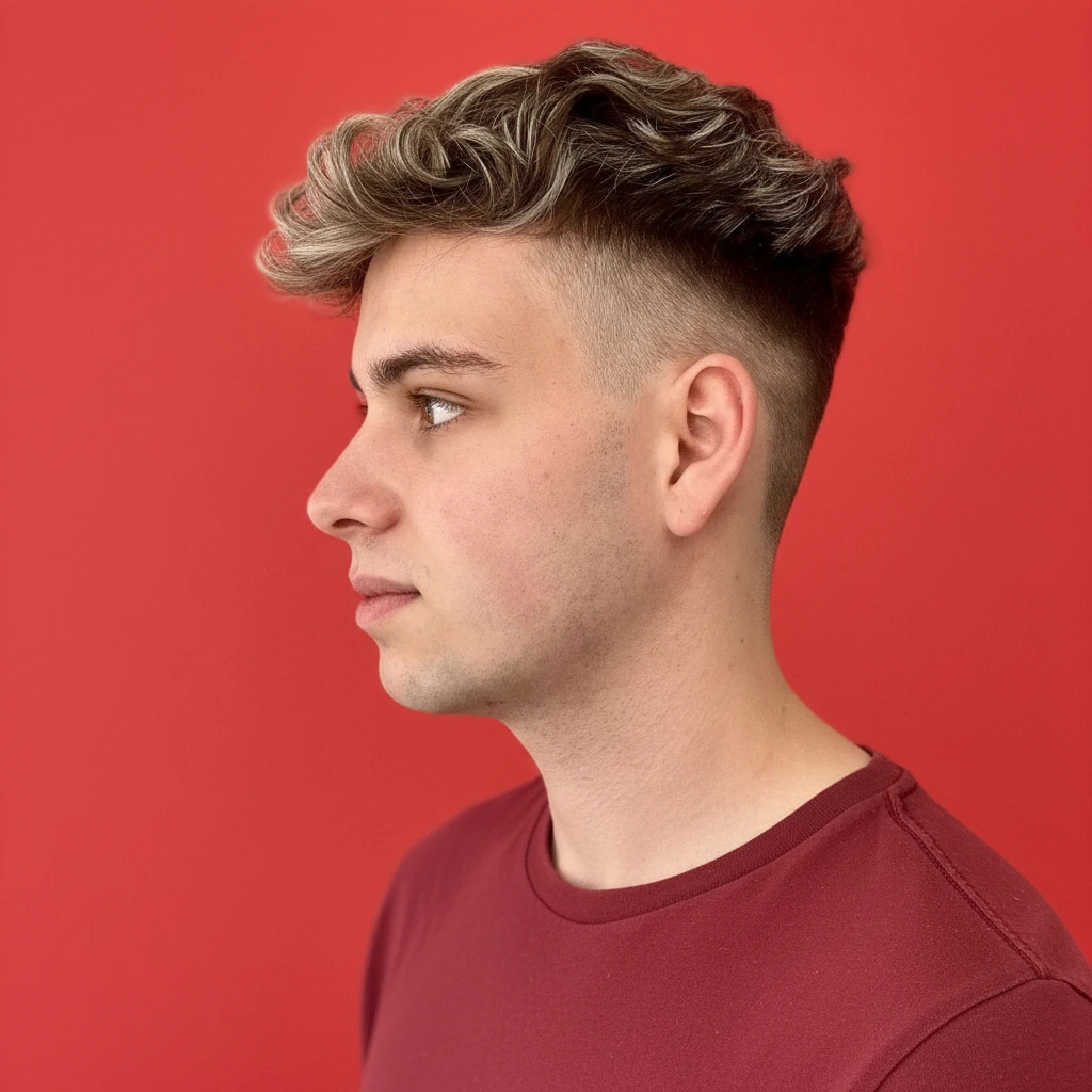 Corte Americano com Degradê Alto em Cabelo Liso