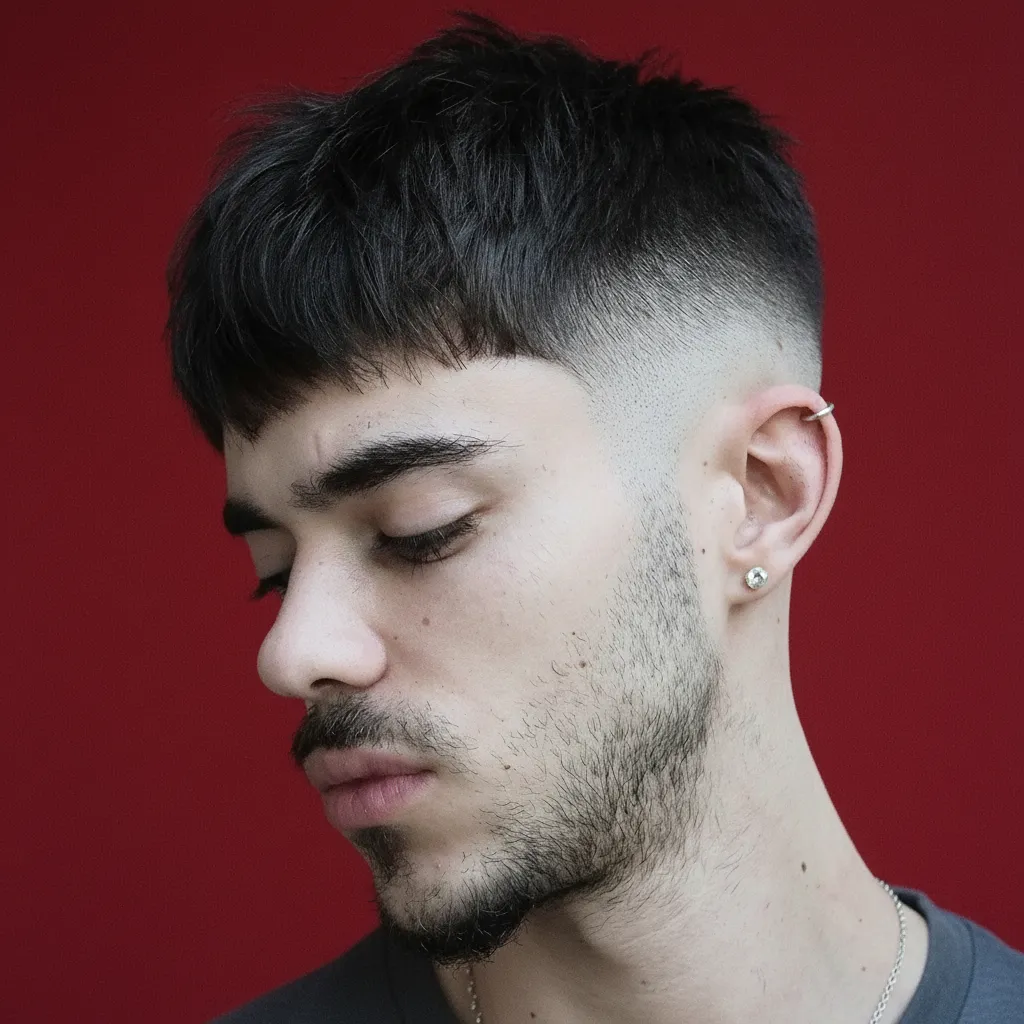 Corte Americano com Degradê Baixo em Cabelo Liso
