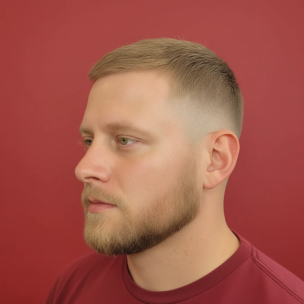 Corte Americano com Degradê Baixo em Cabelo Liso