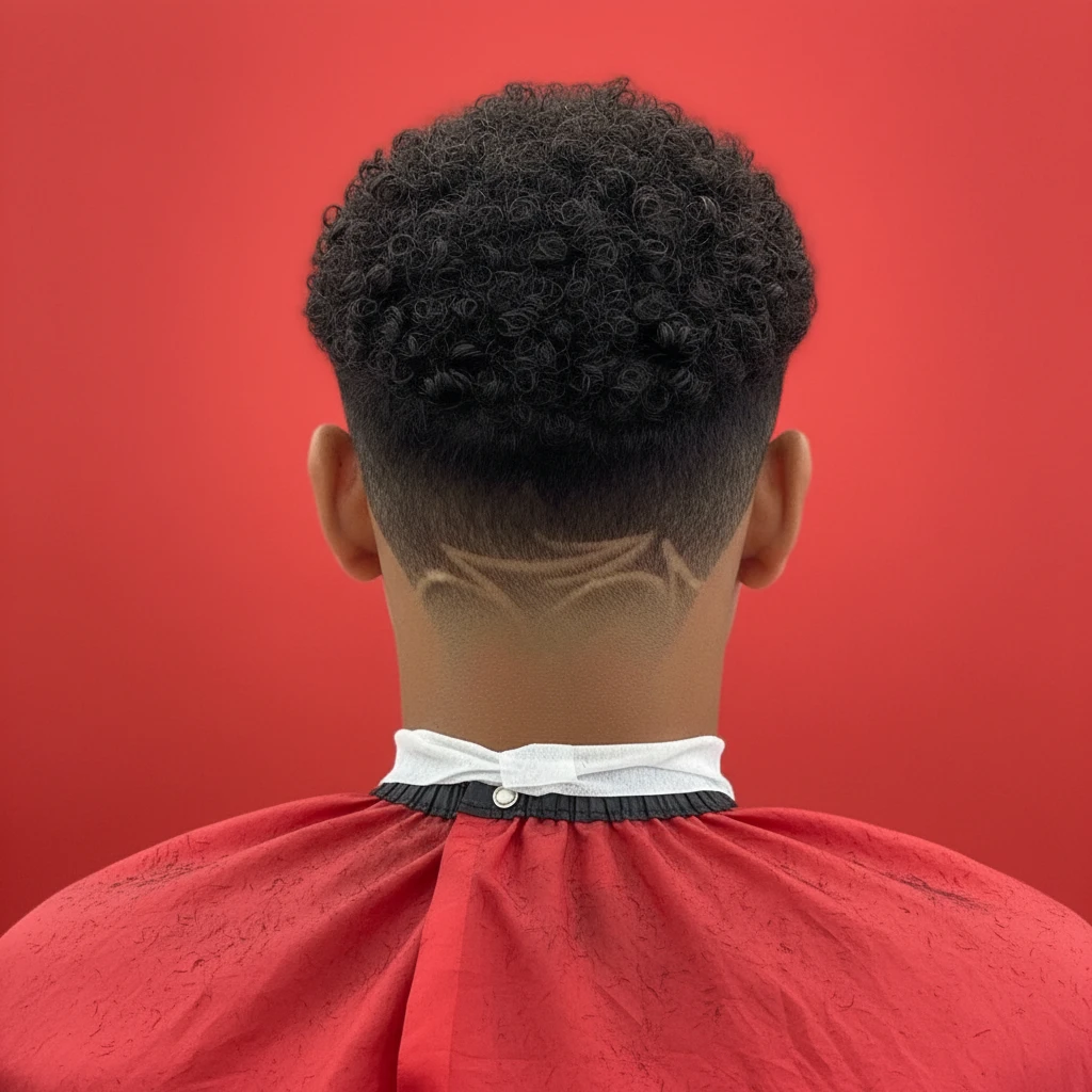 Corte Americano com Degradê e Risco Lateral