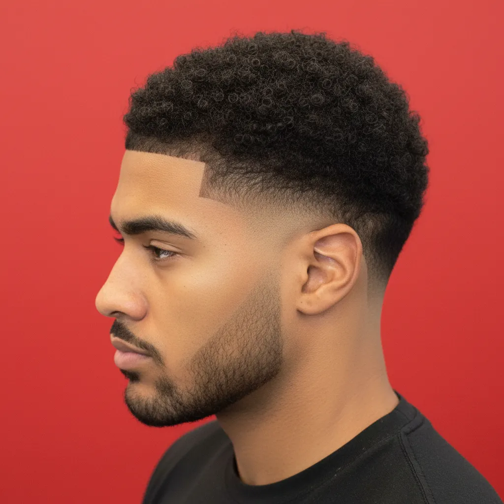 Corte Americano com Degradê em Cabelo Cacheado