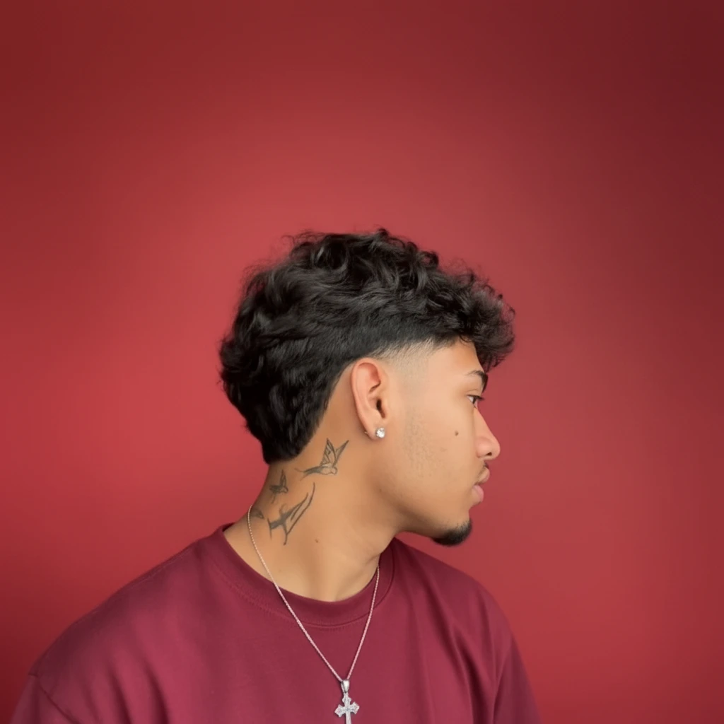 Corte Americano com Degradê em Cabelo Cacheado