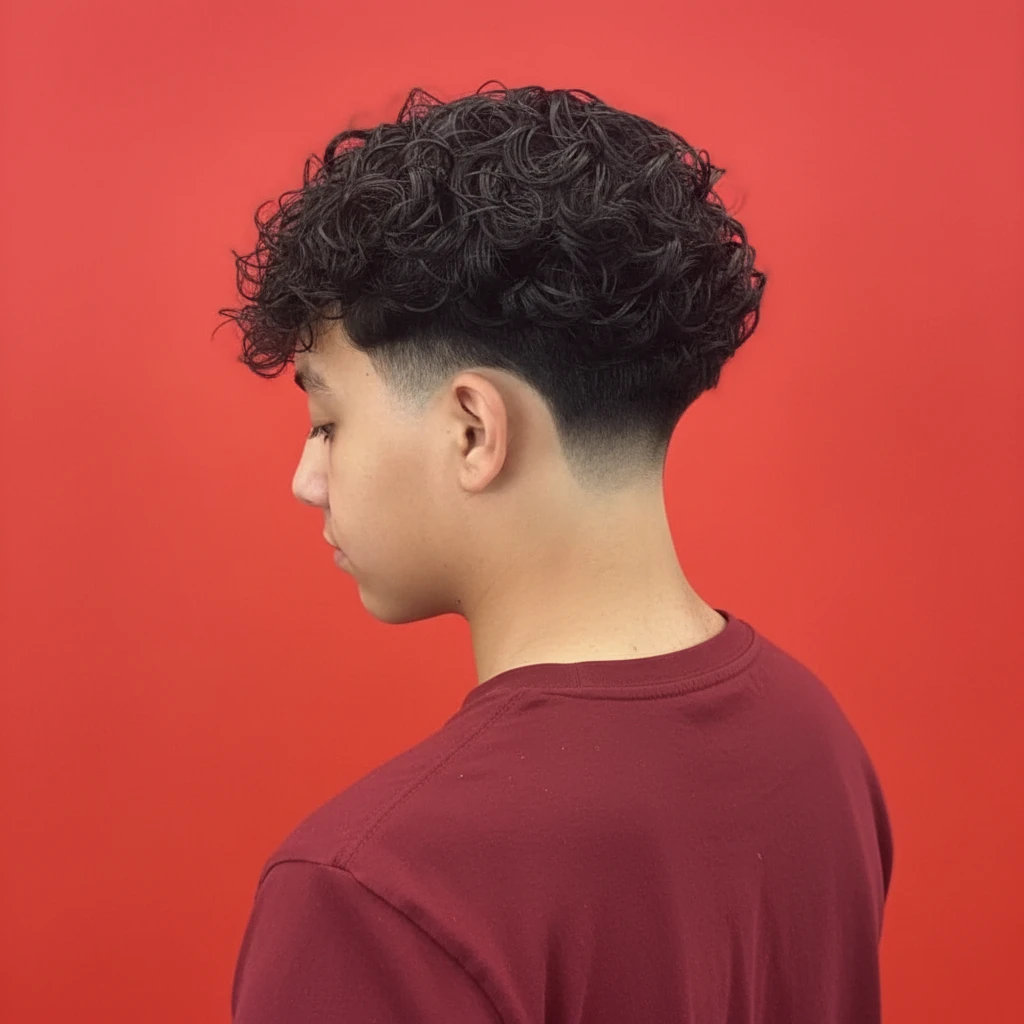 Corte Americano com Degradê para Cabelo Cacheado