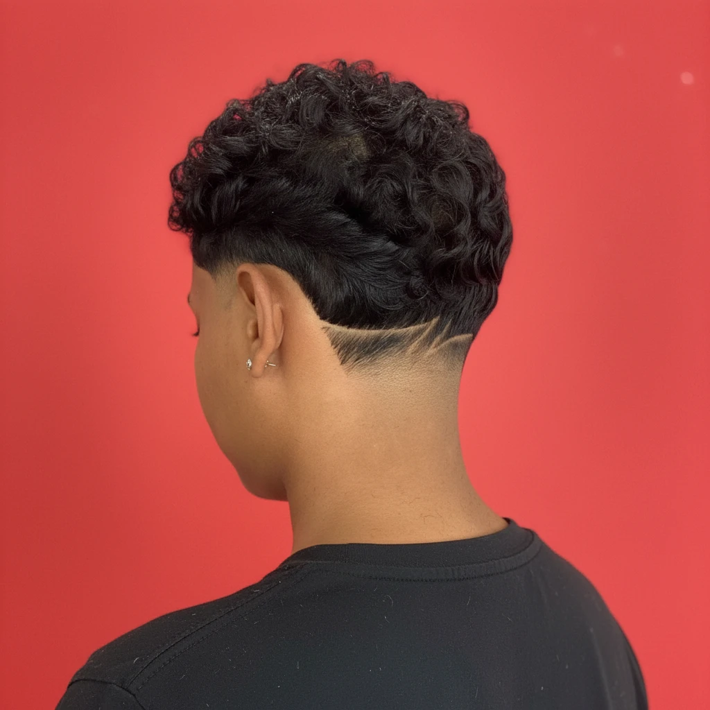 Corte Americano com Degradê para Cabelo Cacheado