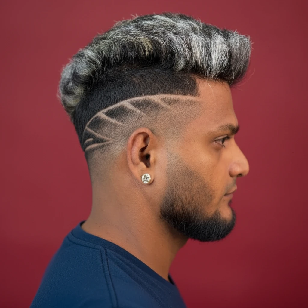 American Cut with Side Parting and Textured Top