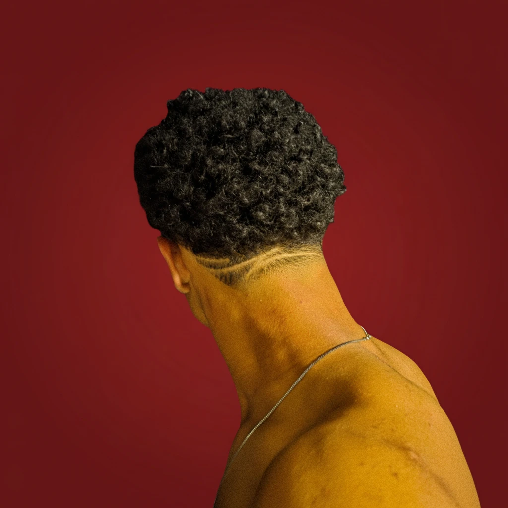 Corte americano para cabello rizado con raya al lado