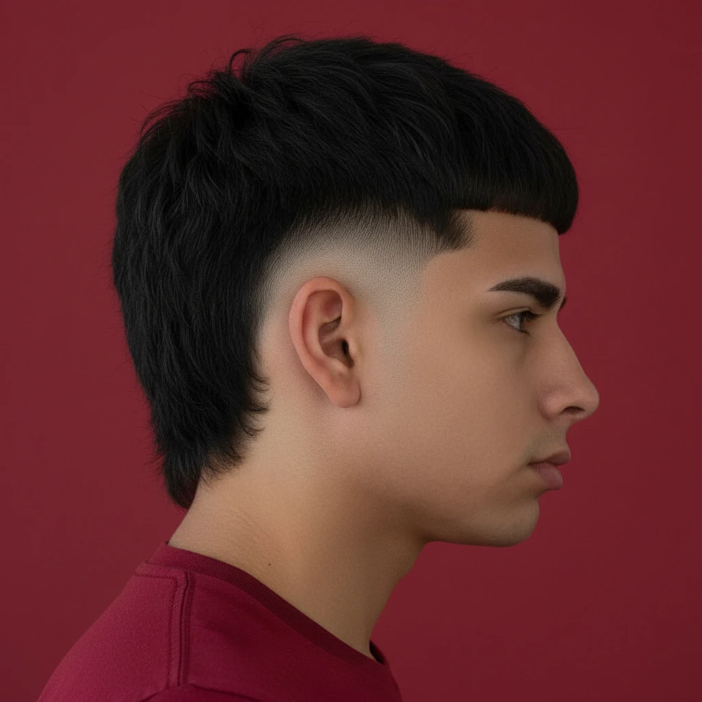 Corte Burst Fade Masculino com Degradê Alto