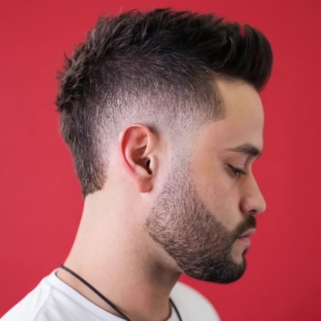 Corte Burst Fade Masculino com Degradê Alto