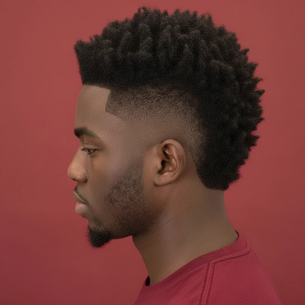 Corte Burst Fade Masculino com Degradê Alto