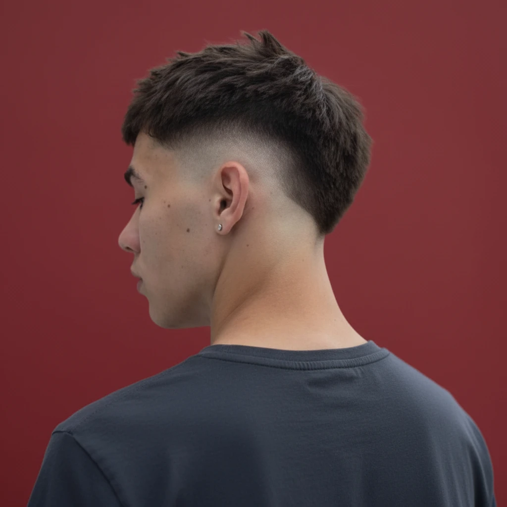 Corte Burst Fade Masculino com Degradê Alto