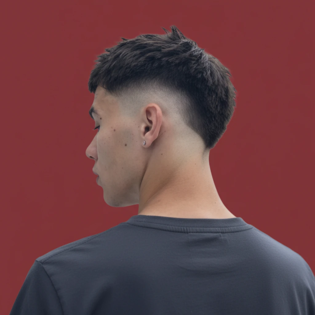 Men's Burst Fade with Low Fade