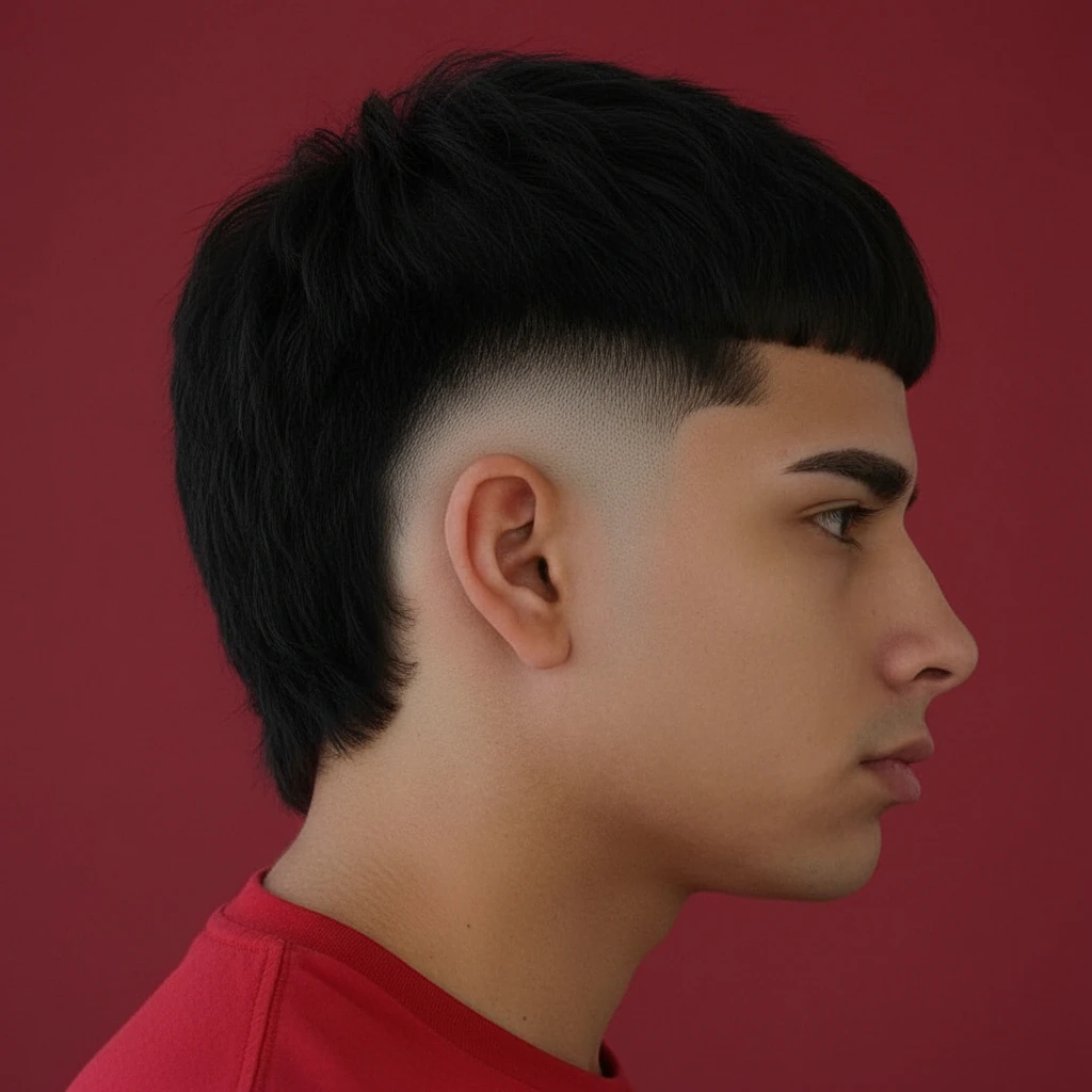 Corte Burst Fade Masculino com Degradê Elevado