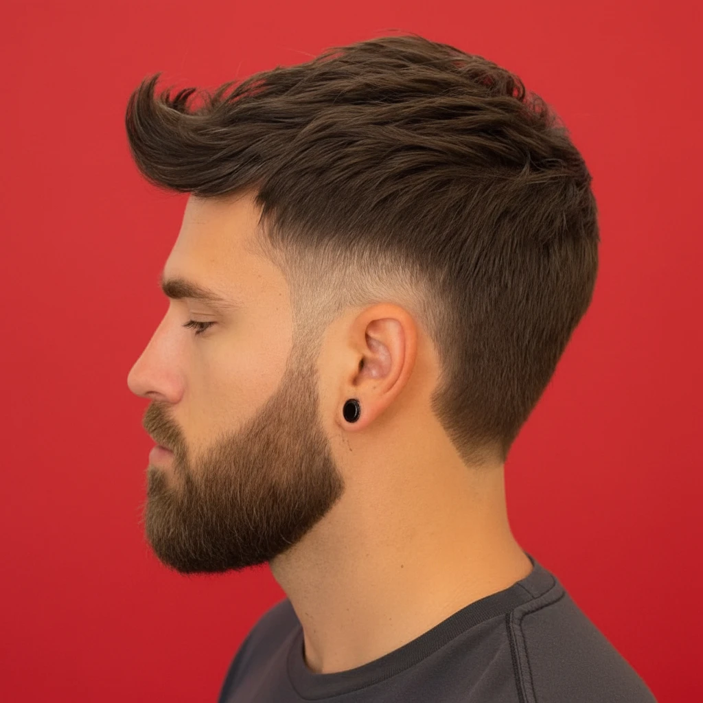 Corte Burst Fade Masculino com Degradê Limpo