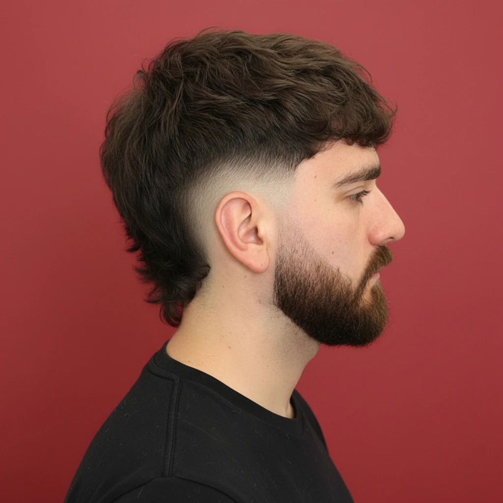 Corte Burst Fade Masculino com Degradê Médio
