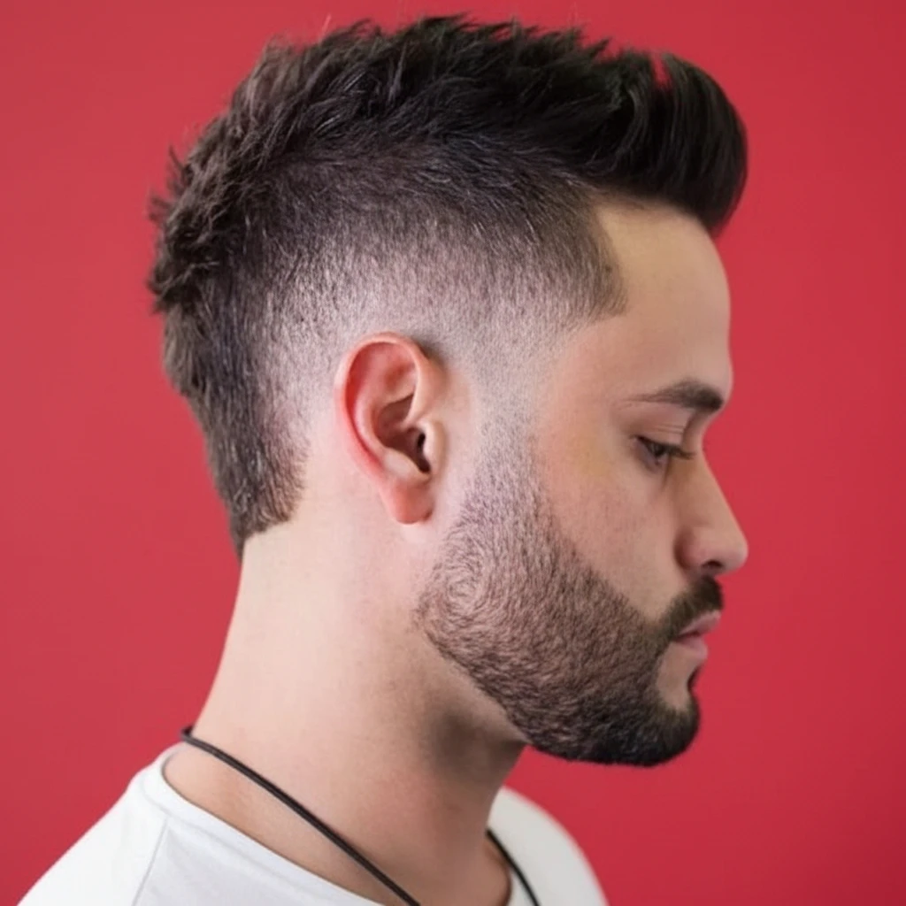 Masculine Burst Fade Cut with Modern Gradient