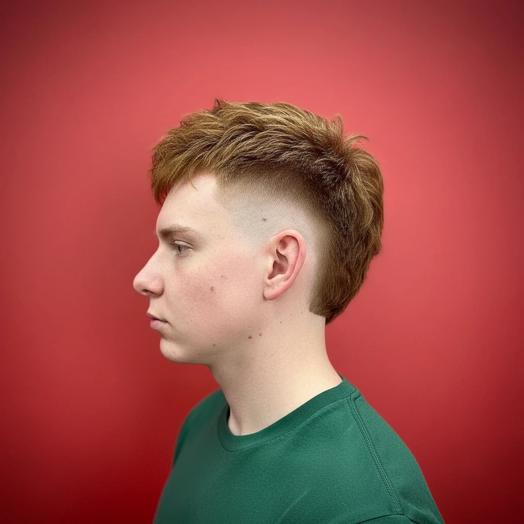 Corte Burst Fade Masculino em Cabelo Liso