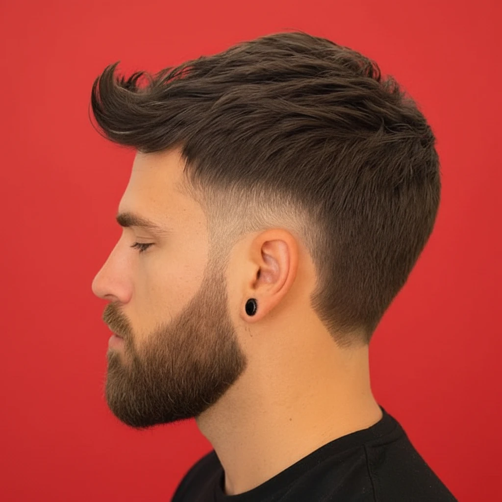 Corte Burst Fade Masculino em Cabelo Liso