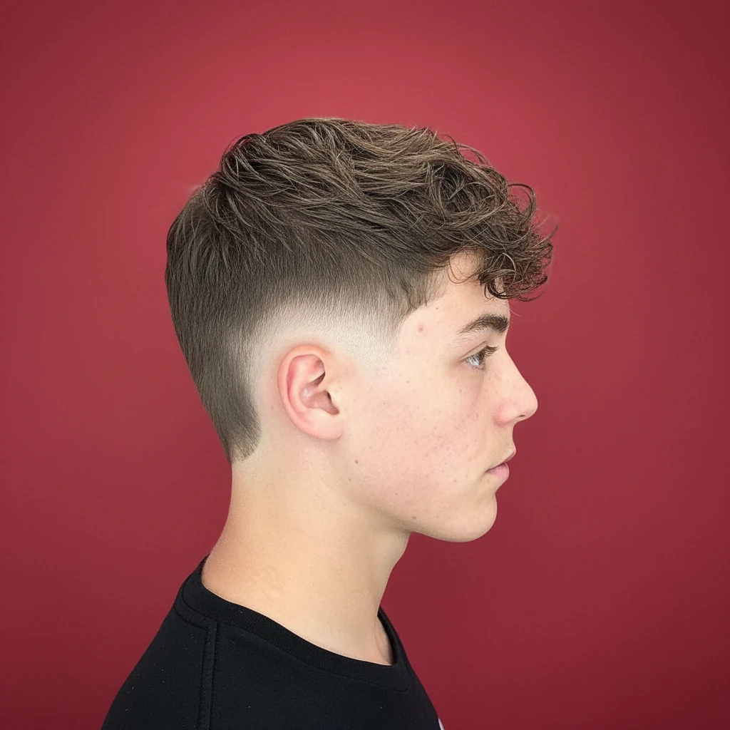 Corte Burst Fade Masculino em Cabelo Liso