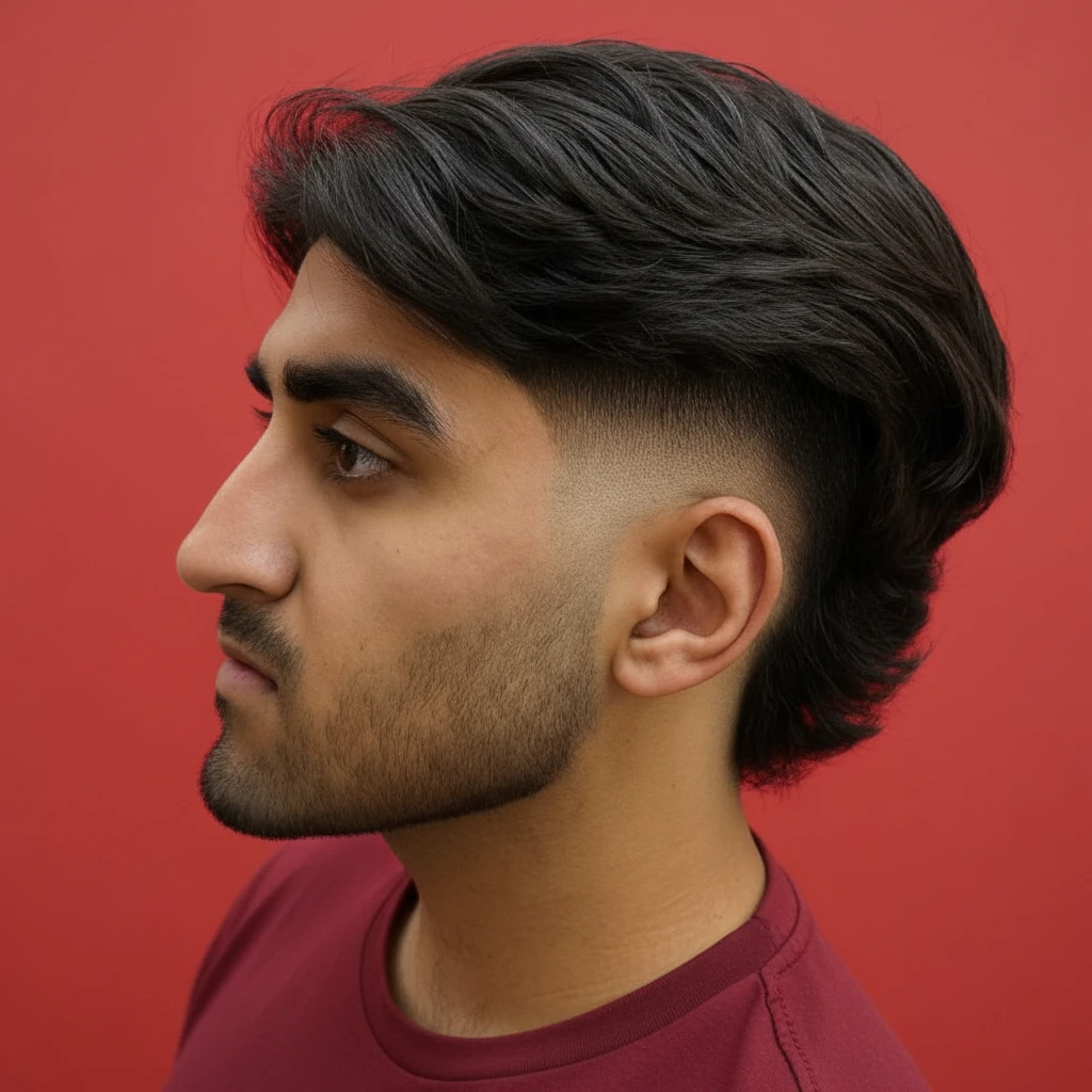 Corte Burst Fade Masculino em Cabelo Liso