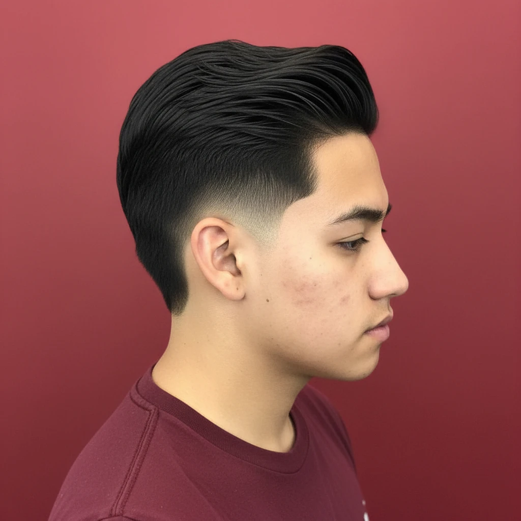 Corte Burst Fade Masculino em Cabelo Liso