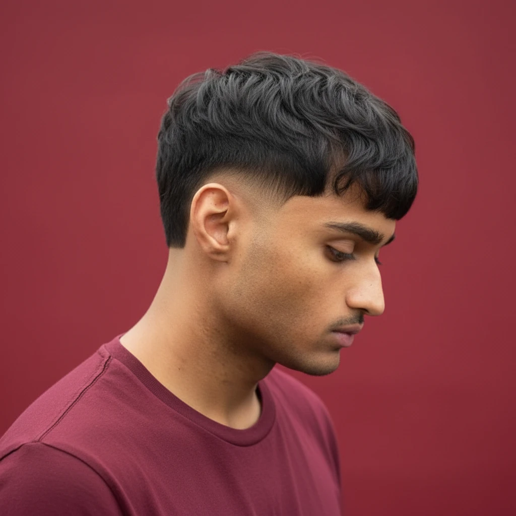 Corte Burst Fade Masculino em Cabelo Liso