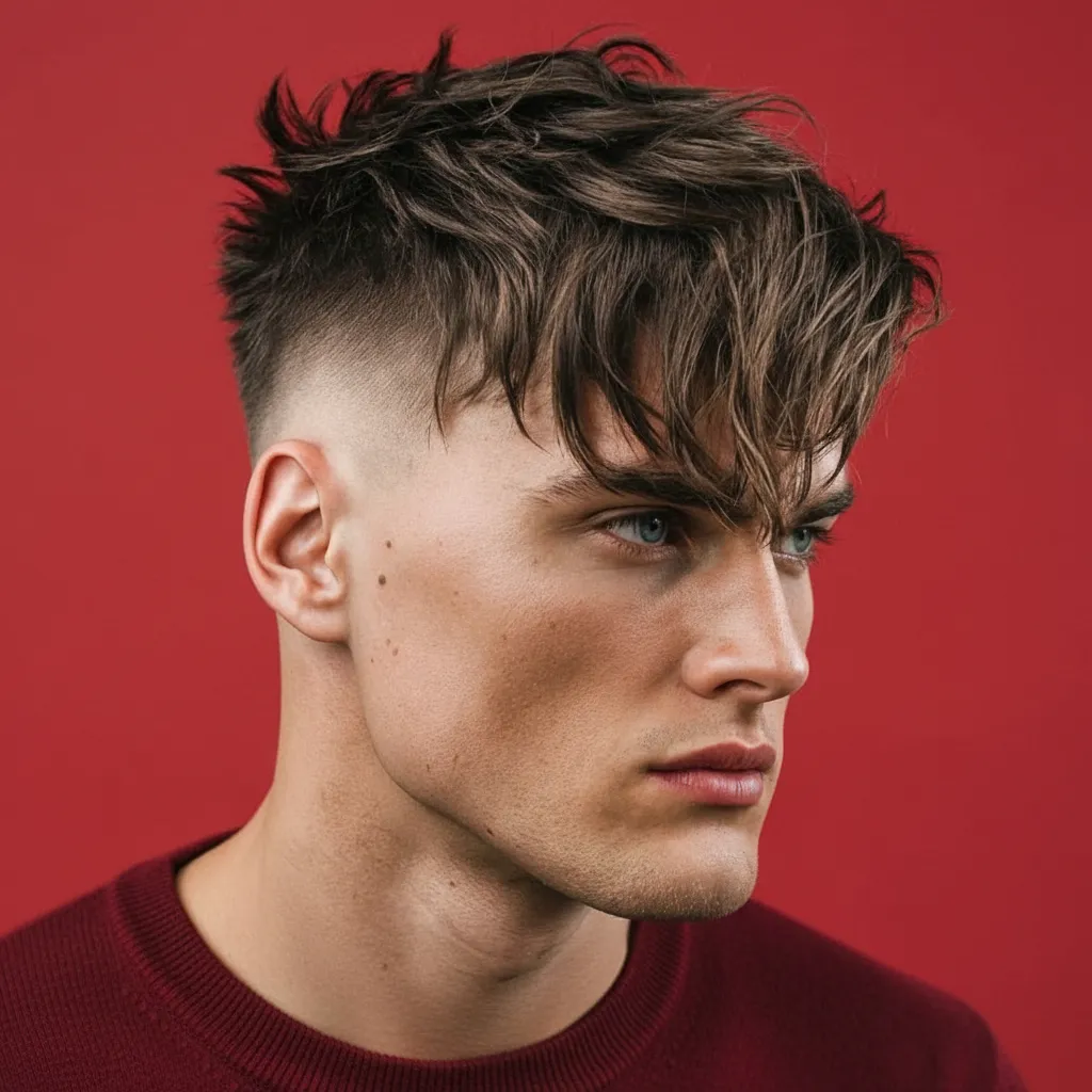 Corte Burst Fade Masculino em Cabelo Liso
