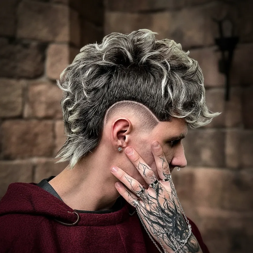 Corte Burst Fade Moderno em Cabelo Cacheado