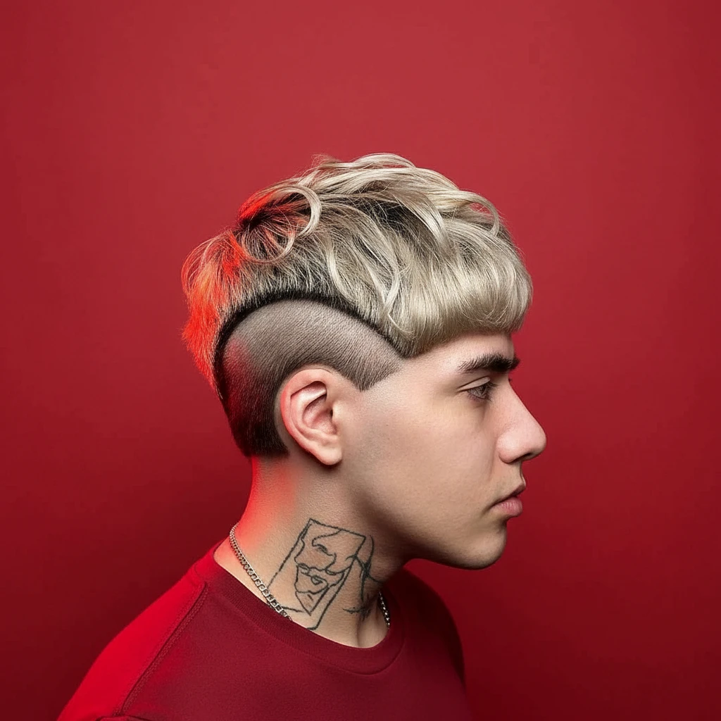 Modern Burst Fade for Straight Hair