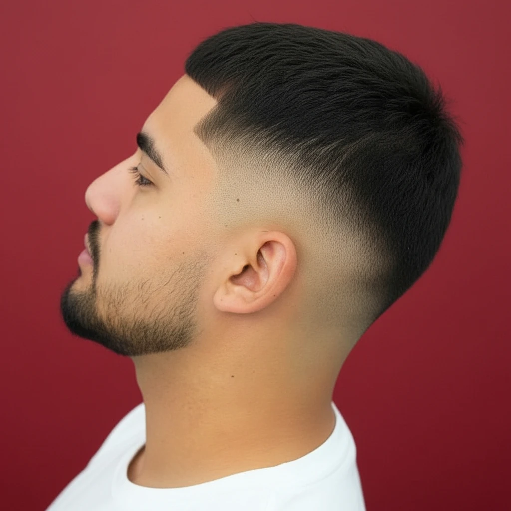 Corte Burst Fade com Degradê Suave