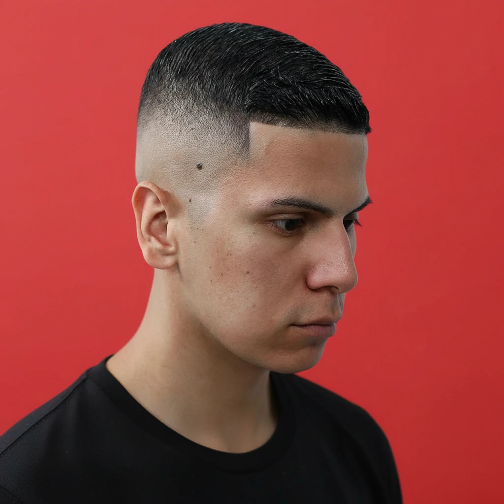 Corte Buzz Cut com Degradê Baixo
