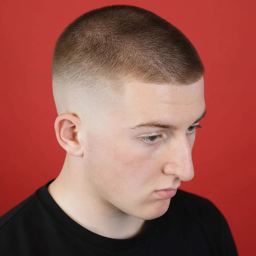 Men's Buzz Cut with Low Fade