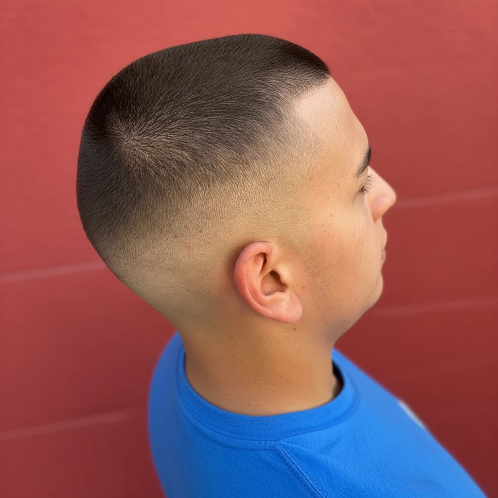 Corte Buzz Cut com Degradê Baixo