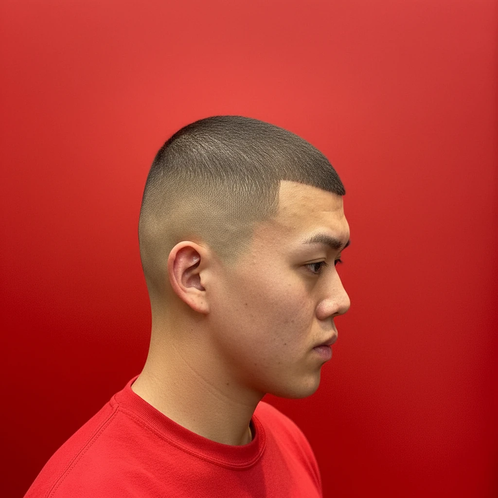 Corte Buzz Cut com Degradê Baixo