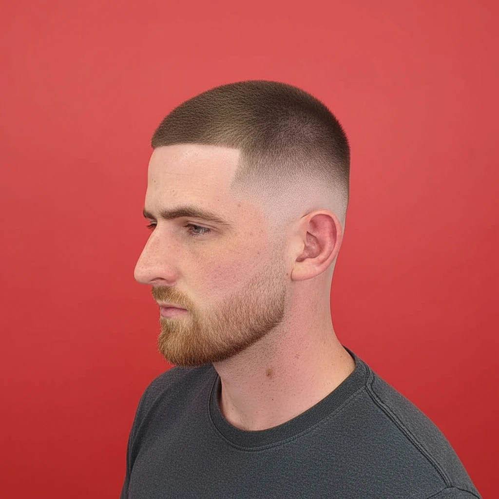 Corte Buzz Cut com Degradê Baixo