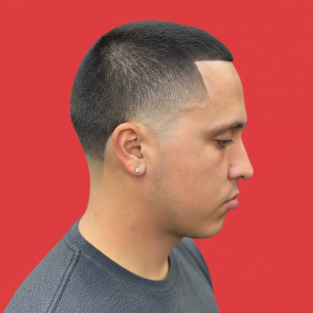 Corte Buzz Cut com Degradê Limpo