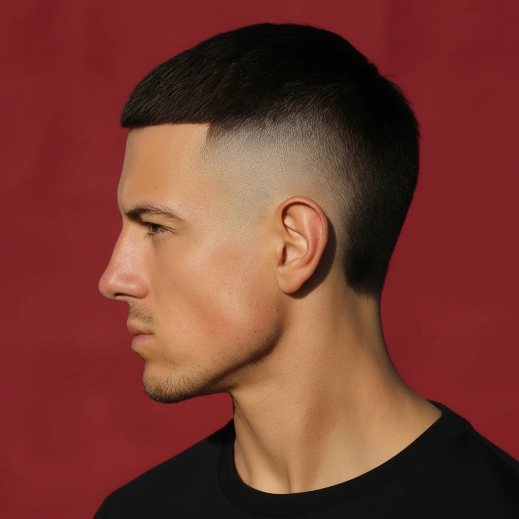 Corte High Fade com Degradê em Cabelo Liso