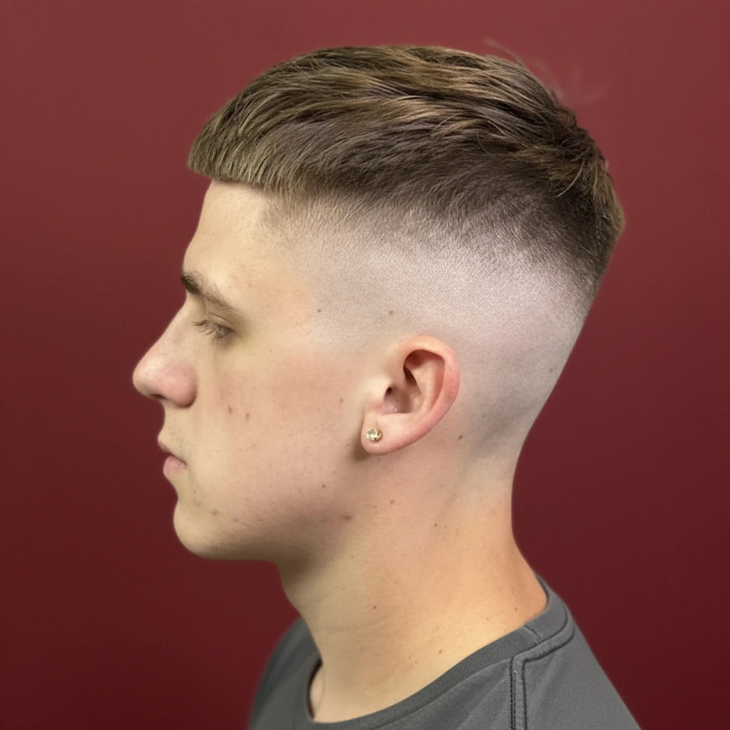 Corte High Fade com Degradê em Cabelo Liso