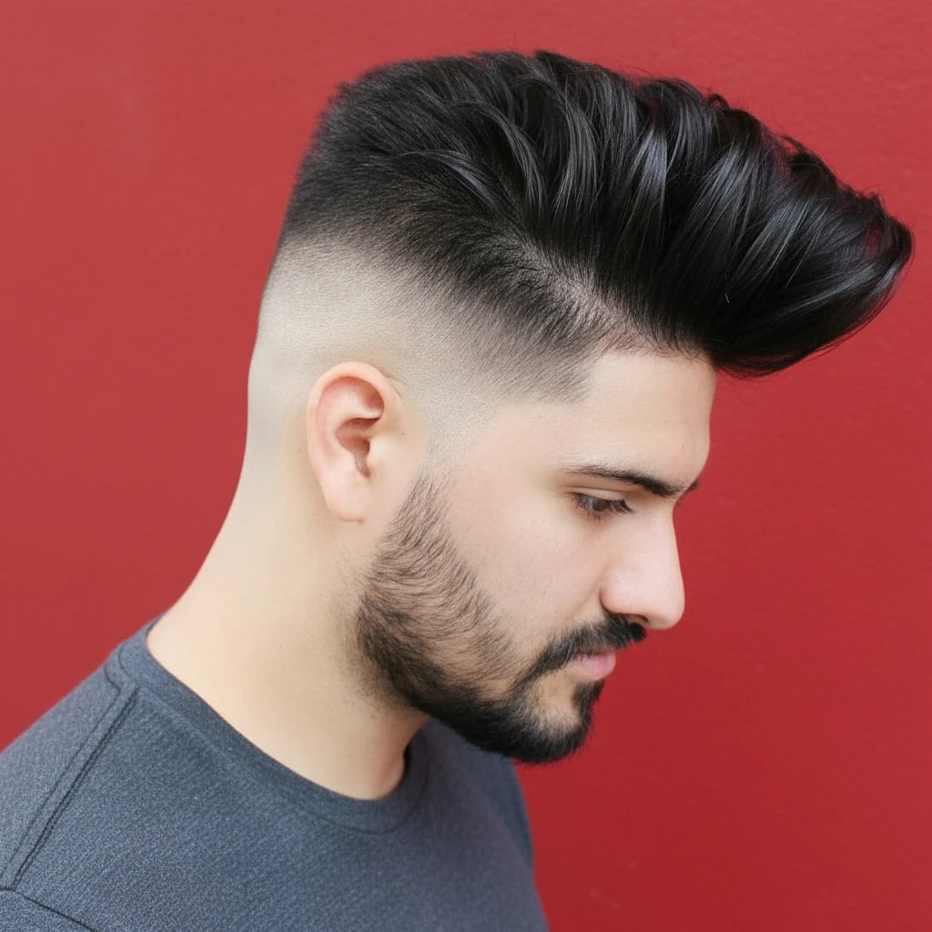 Corte High Fade com Textura e Volume