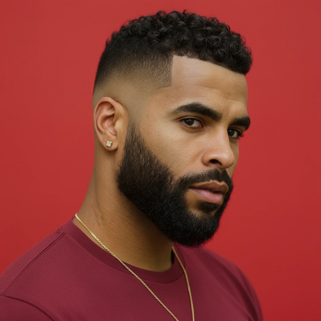 Corte High Fade em Cabelo Crespo com Degradê