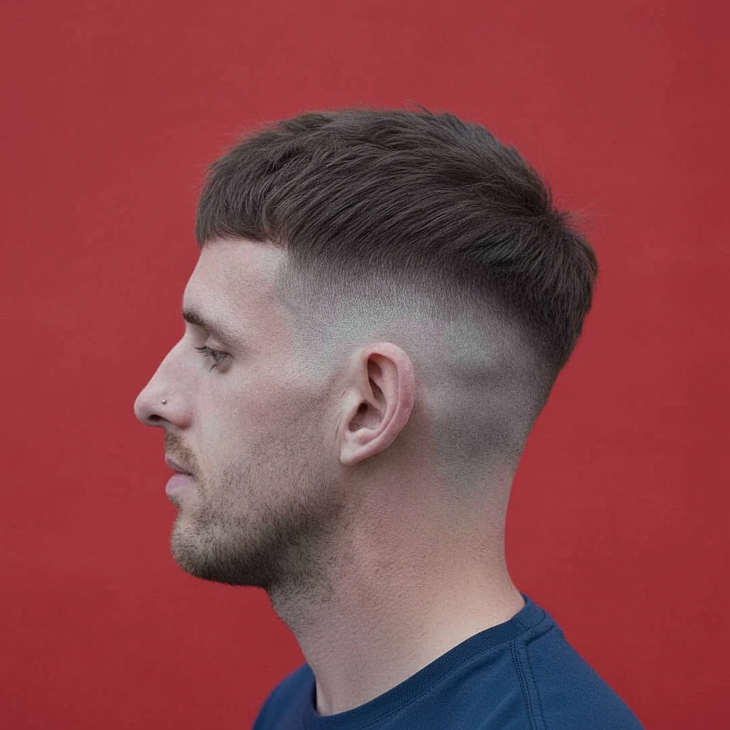 Corte High Fade em Cabelo Liso com Degradê